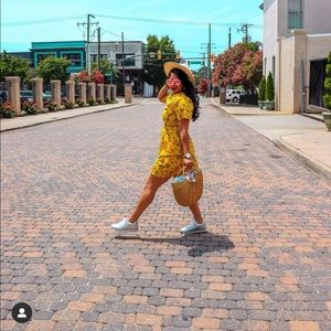 Misguided yellow summer dress